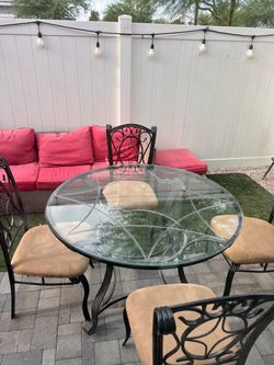 Glass top table
