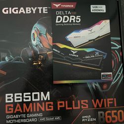 B650M Gaming Plus Wifi MB And 16GB DDR5 6000Mhz RAM