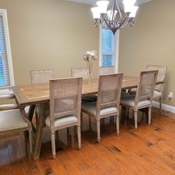 RH Restoration Hardware Vintage Cane Square Back Chairs (8)