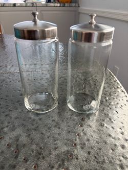 Vintage set of 2 Kalon medical jars with lids
