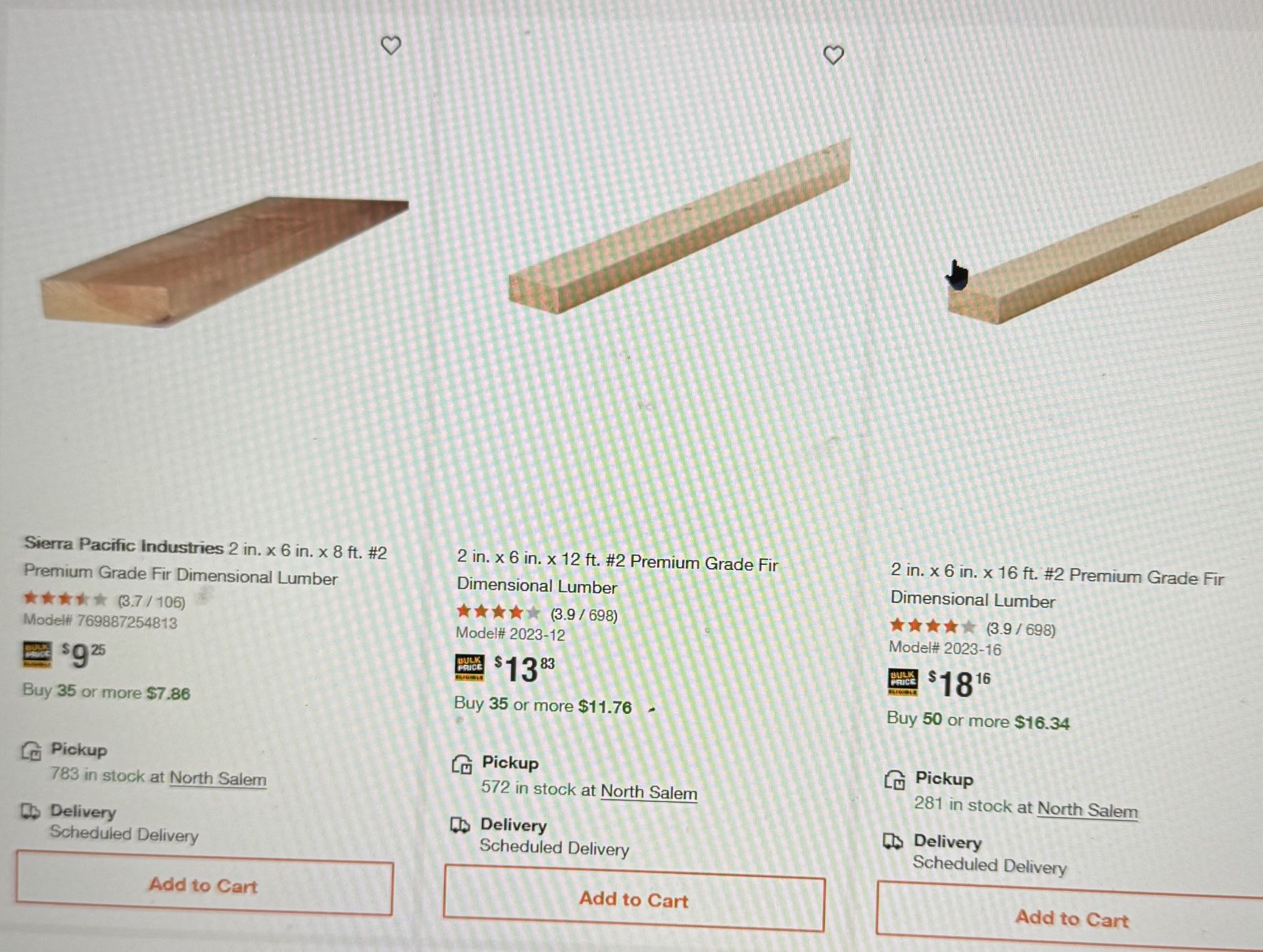 2 X 6 Lumber
