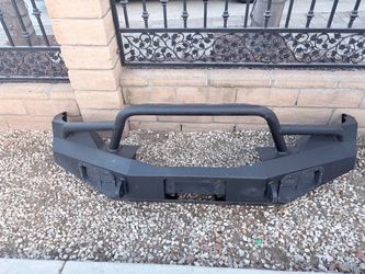 Black Steel Front Bumper with Bull Bar