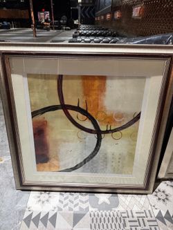 Framed abstract painting