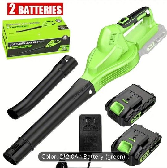 Cordless Leaf Blower 2 Battery And Charger 