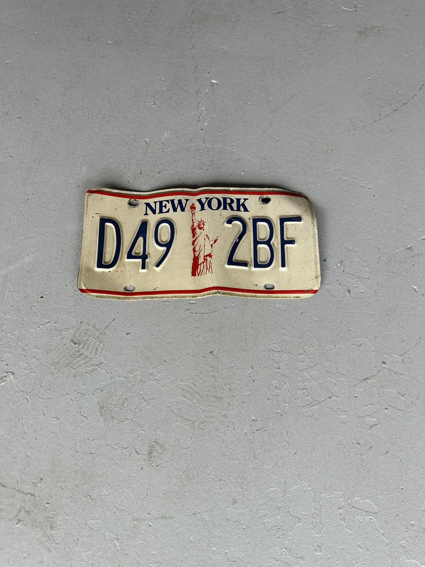 VTG New York “Statue Of Liberty” License Plate