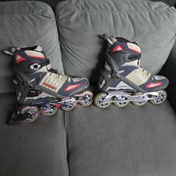 ROLLERBLADE AERO90 INLINE SKATES, MEN SIZE 12,BIG 90mm WHEELS,GREAT CONDITION