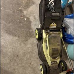 Ryobi Lawn Mower With 2 Extra Batteries