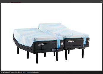 SPLIT California King Tempurpedic LUXE BREEZE SOFT AND FIRM   Mattresses with Adjustable Beds 