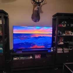 Wood Furniture. Entertainment System And Coffee Table