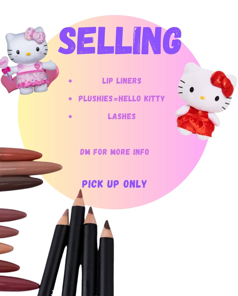 PLUSHIES/TOYS FOR SELL:SANRIO & COSMETICS