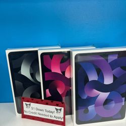 Apple iPad Air 5 New - Payments Available - Pay $5 Down To take It home 