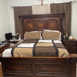 Solid Wood California king Size Bed 