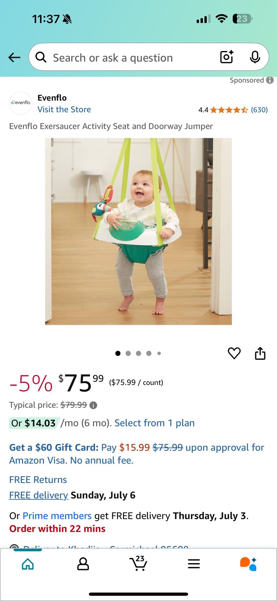 Evenflo Exersaucer Activity Seat and Doorway Jumper