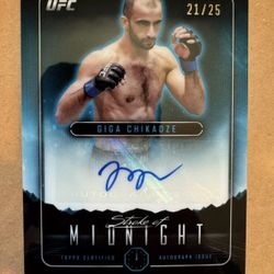 2024 Topps UFC Stroke of Midnight Auto #SMA-GCE Giga Chikadze 21/25