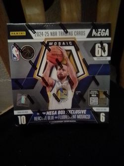 2- 2024 2025 NBA cards Mosaic Megaboxes