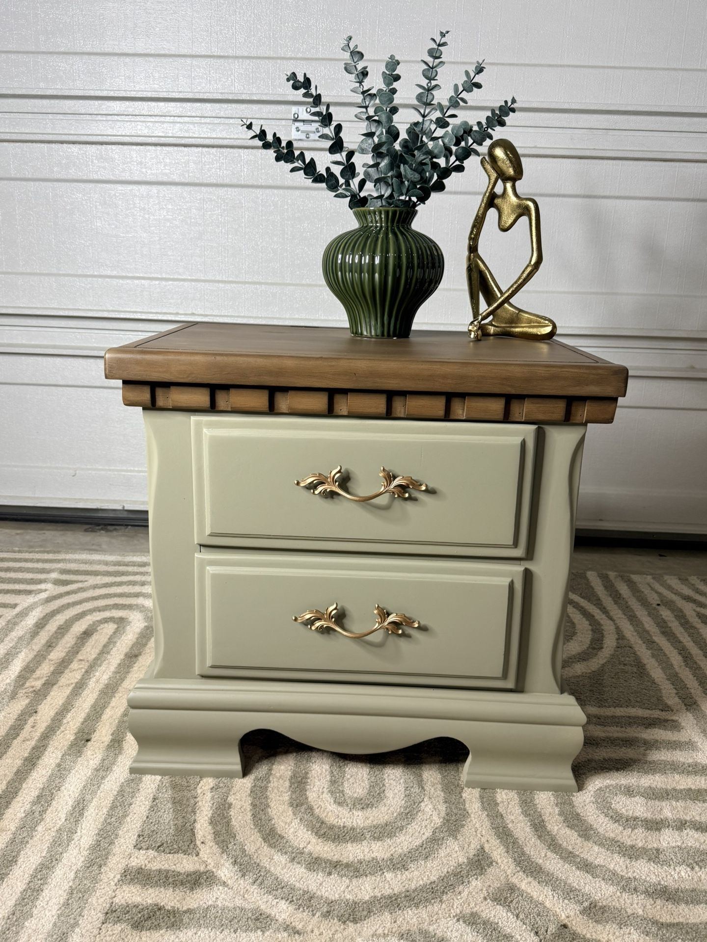 Sage green Night Stand/End Table