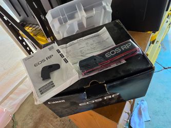 Canon EOS RP BATTERY DOOR STRAP AND MANUALS WITH BOX