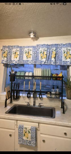 Black Over-the-Sink Dish Drying Rack / Drainer