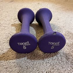 5lb Dumbbell Set, Used 