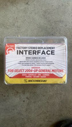Scosche GM3000sw  Factory Stereo Replacement Interface Adapter 2004-up  GM Cars