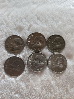 Mexican Un Peso Coins 1977–1982 Set of 6