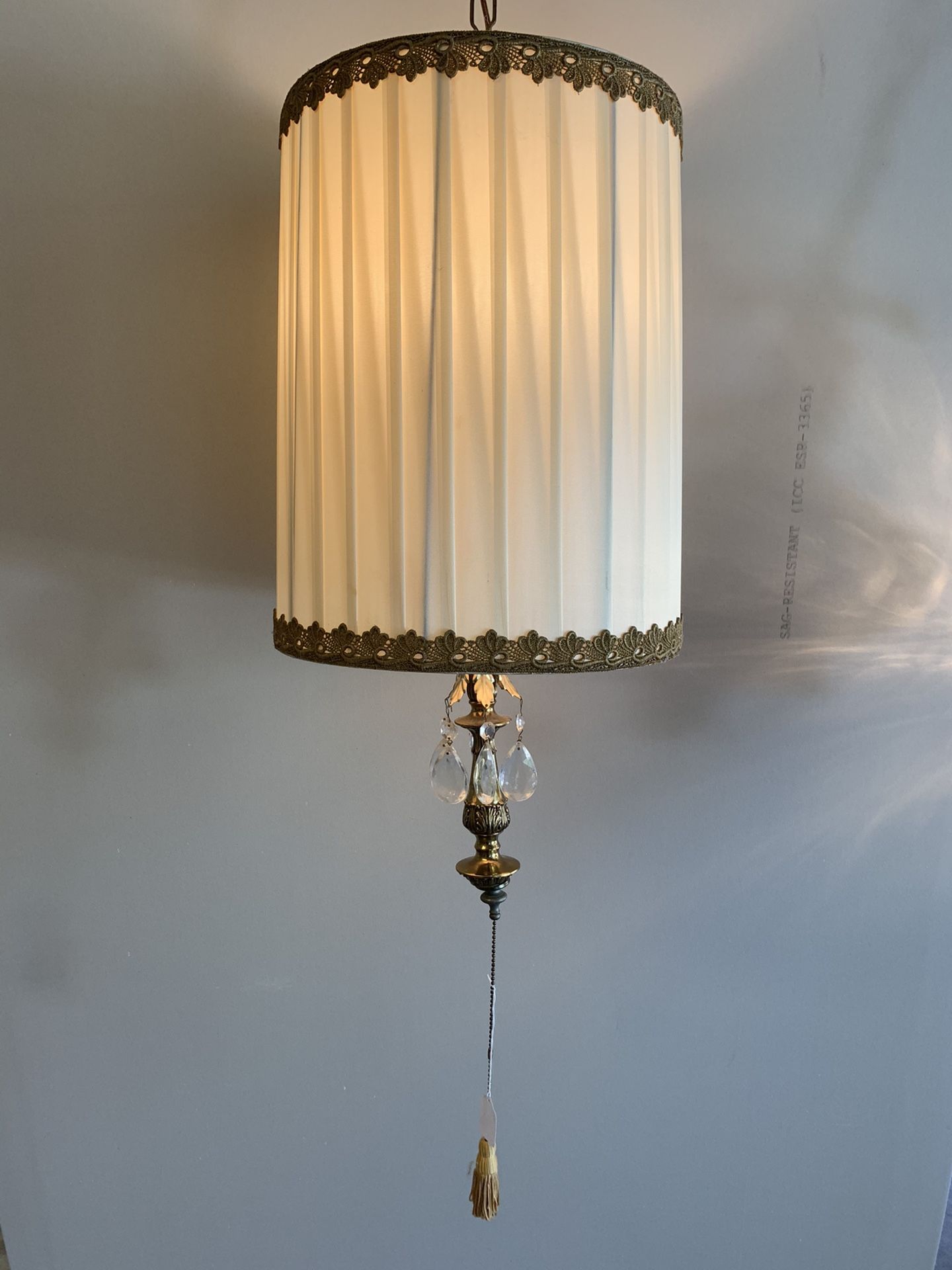 Vintage Hanging Lamp & Shade