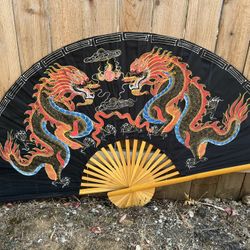 Chinese Dragon Folding Fan