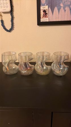 Beautiful iridescent drinking glasses
