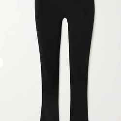 Norma Kamali Womens Black Spat stretch-jersey Flared Leggings - size XS  The Norma Kamali Women's Black Stretch-Jersey Flared Leggings in size XS are 
