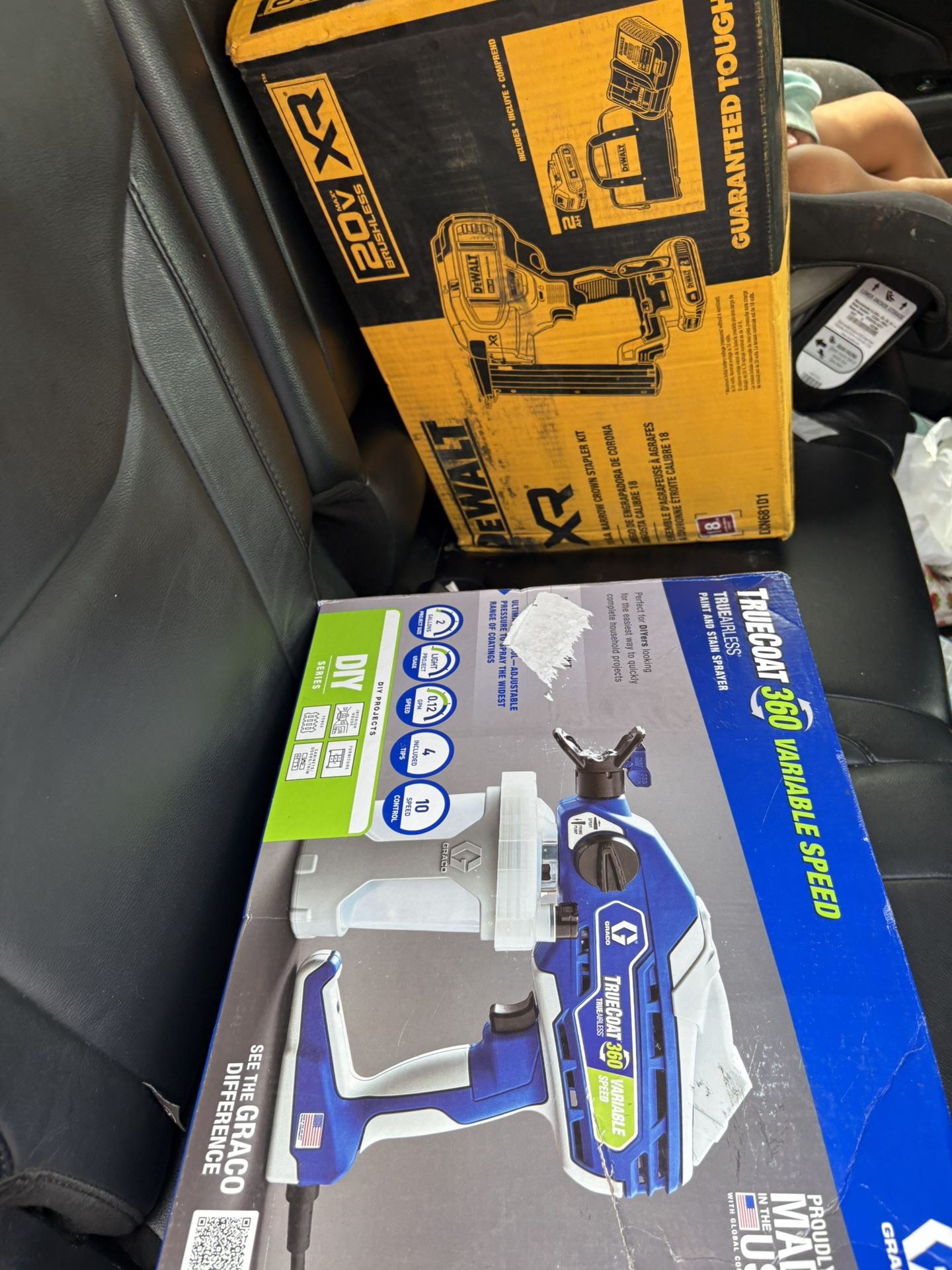Both Dewalt Drill And Paint Sprayer