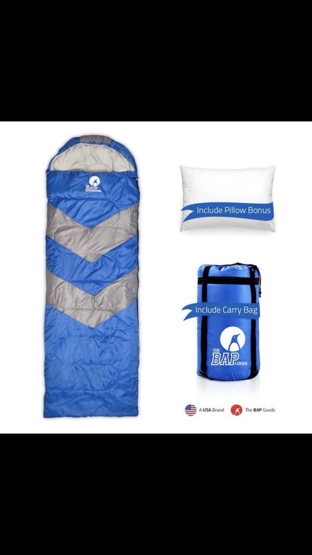 4 New Sleeping Bags 15$/each or 50$ all 4