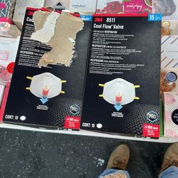 8511 N95 Cool Flow Valve Particulate Respirator, 15 Pack by 3M