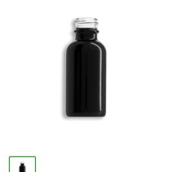 1oz Glass Shiny Black Boston Round Bottle 288 Of Them