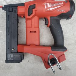 For Sale A Slightly Used Milwaukee M18 Fuel  18-VOLT  Lithium-Ion  Brushless Cordless  18G 1/4" Narrow Crown Stapler Model 2749-20 Tool-only 
