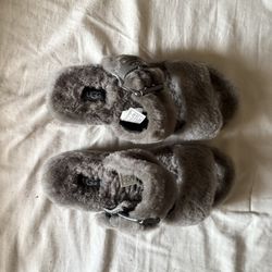 Grey Ugg Slides