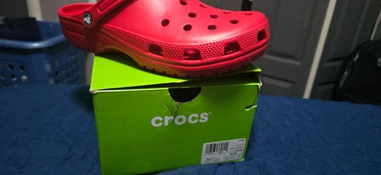 Men Varsity Red Crocs Size M12
