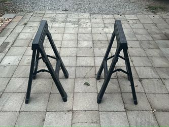 Plastic Folding Sawhorses (Set of 2)