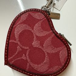 Coach Heart Bag Charm 