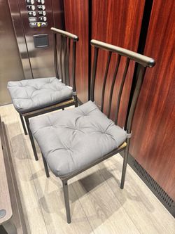 2 chairs and  2 tier shelves