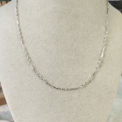 New Sterling Silver Bar Twist Chain