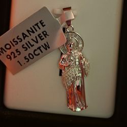 Moissanite Saint Jude Pendant