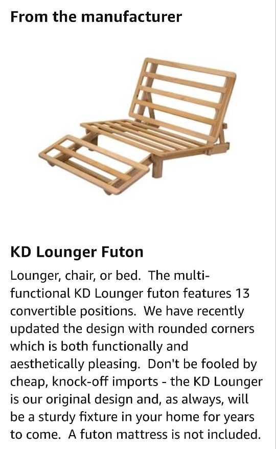 Futon bed frame queen size