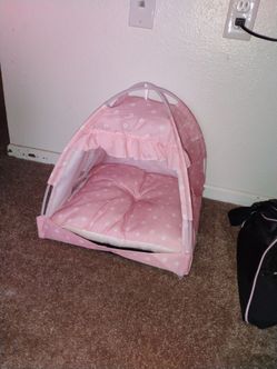 Kitty Cat bed canopy euc