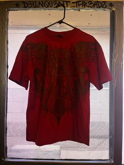 Affliction Haunted Passage Reflective Red T-Shirt