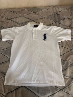 White Polo Size Large (small stain)
