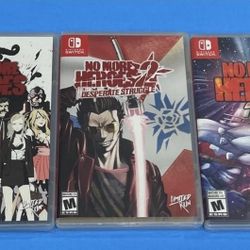 NINTENDO SWITCH NO MORE HEROES 1 2 AND 3 BRAND NEW FACTORY SEALED 