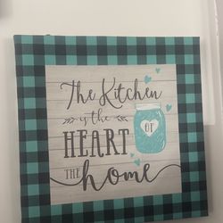 Teal Kitchen Signs 