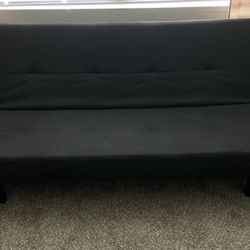 Futon Sofa / Bed Microfiber Black