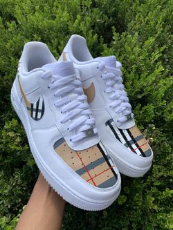Burberry customs air force 1 (instagram-customz_by_t)