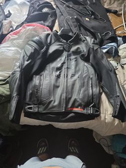 Alpinestars Black Leather Motorcycle Jacket